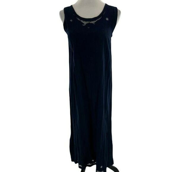 Jane Ashley Dress Women's Size PM Embroidered Lightweight Pull Over Casual Maxi - Picture 1 of 9